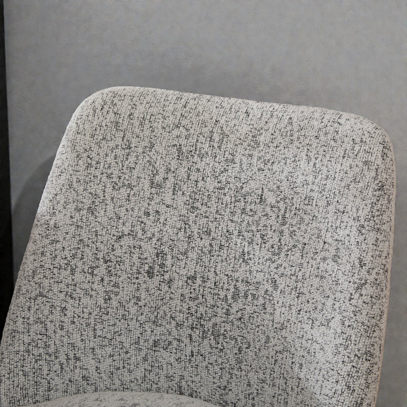 Chaise d'appoint rembourrée 21,45 po, Blanc/Noir