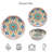 Bettina Desert Rio Planta Salad Plate - Multicolor - 8.5"