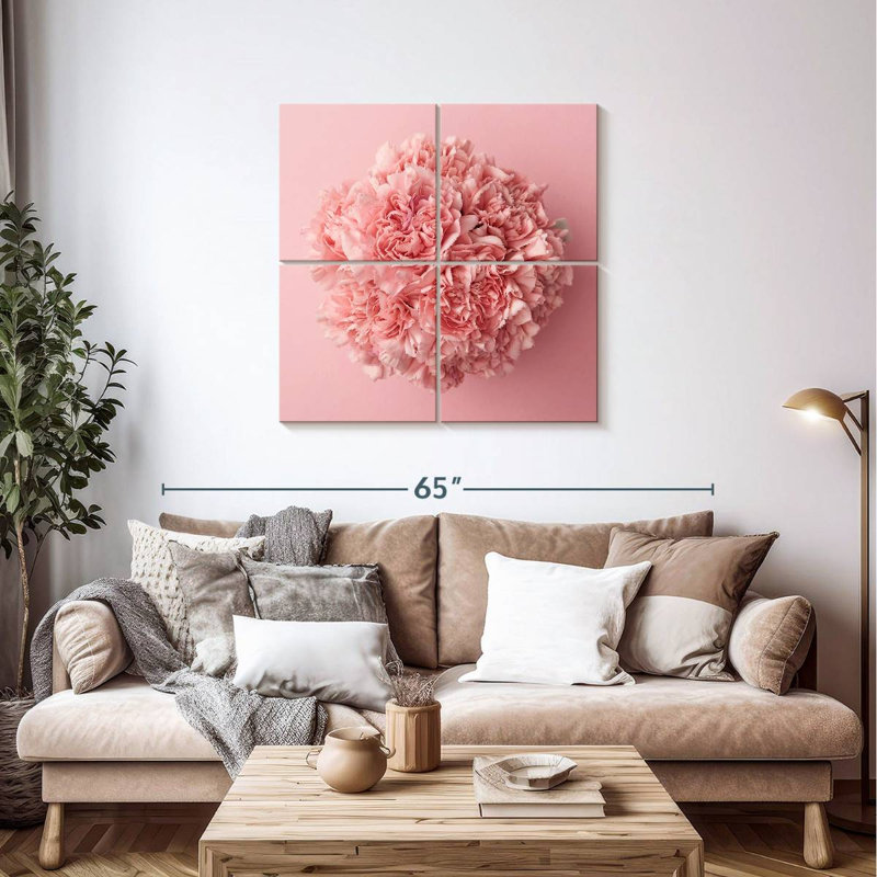 Œillet Harnek rose, H 38 po x l 38 po