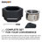 Sunjoy 28 Inch Extra Tall Hexagonal Smokeless Fire Pit with Removable Ash Pan, Portable Wood Burning Outdoor Fireplace with PVC Weather Cover & Fire Poker, Ideal for Patio, Camping & Backyard, Black-93590394