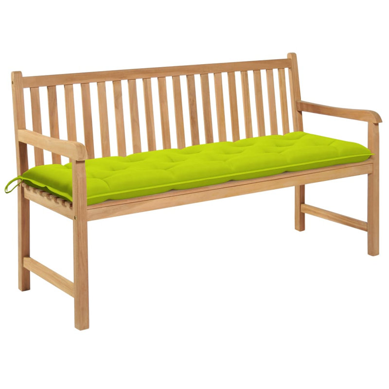 Banc de jardin en teck, Vert vif