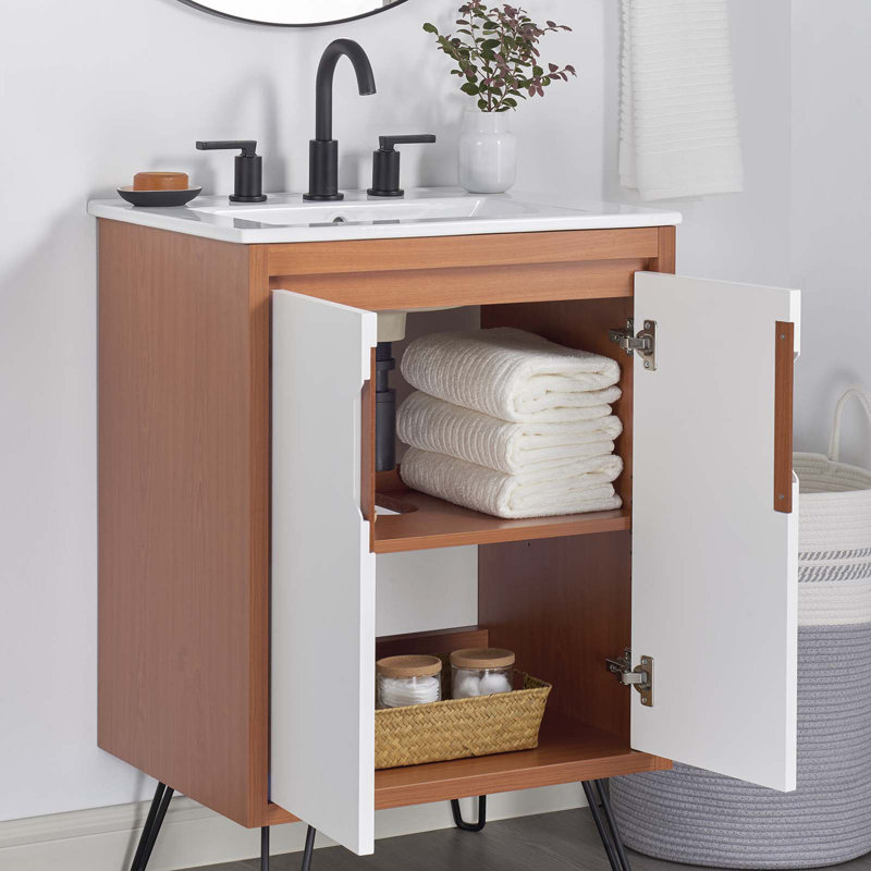 Meuble-lavabo de 24 po Modway Energize, Blanc
