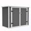 Abri de jardin verrouillable avec rampe et couvercle hydraulique