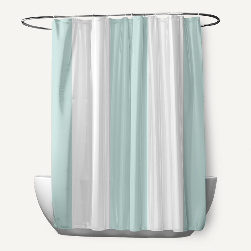 Rideau de douche simple à motif rayé, Mer