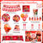 113 pièces décorations de fête d'anniversaire et vaisselle de table - Turning Red Plates