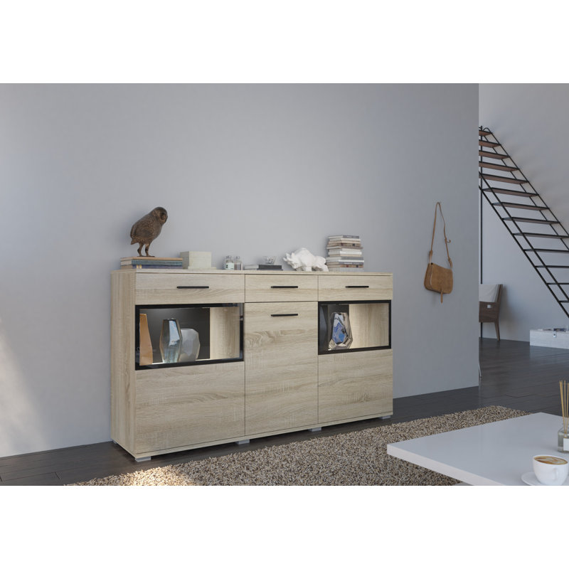 Renee 154 Cm Wide One Drawer Sideboard, Light brown