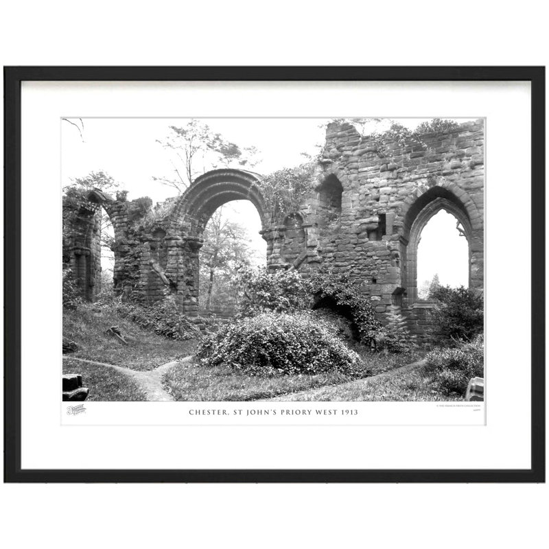 Chester, St John's Priory West 1913 by Francis Frith - Single Picture Frame Print, 40cm H x 50cm W x 2.3cm D