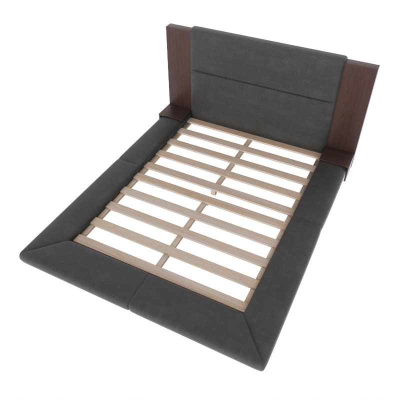 Lit plateforme gris, Grand lit