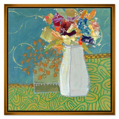 «Spring Bouquet» par Jill Krasner - Peinture sur toile à cadre unique