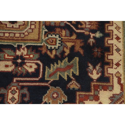 Tapis géométrique bleu 8 x 10