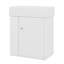 Meuble-lavabo flottant moderne de 21,6 po avec lavabo en céramique, rangement à gauche