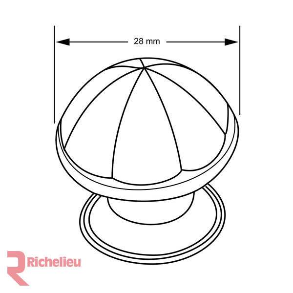 Expression 1 1/8" Diameter Round Knob, Chrome