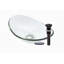 Meuble-lavabo de 30 po avec comptoir en quartz moka, lavabo en verre et quincaillerie bronze huilé-692788240