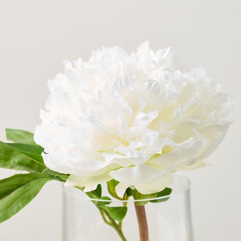 Peony Faux Floral Arrangement in Vase