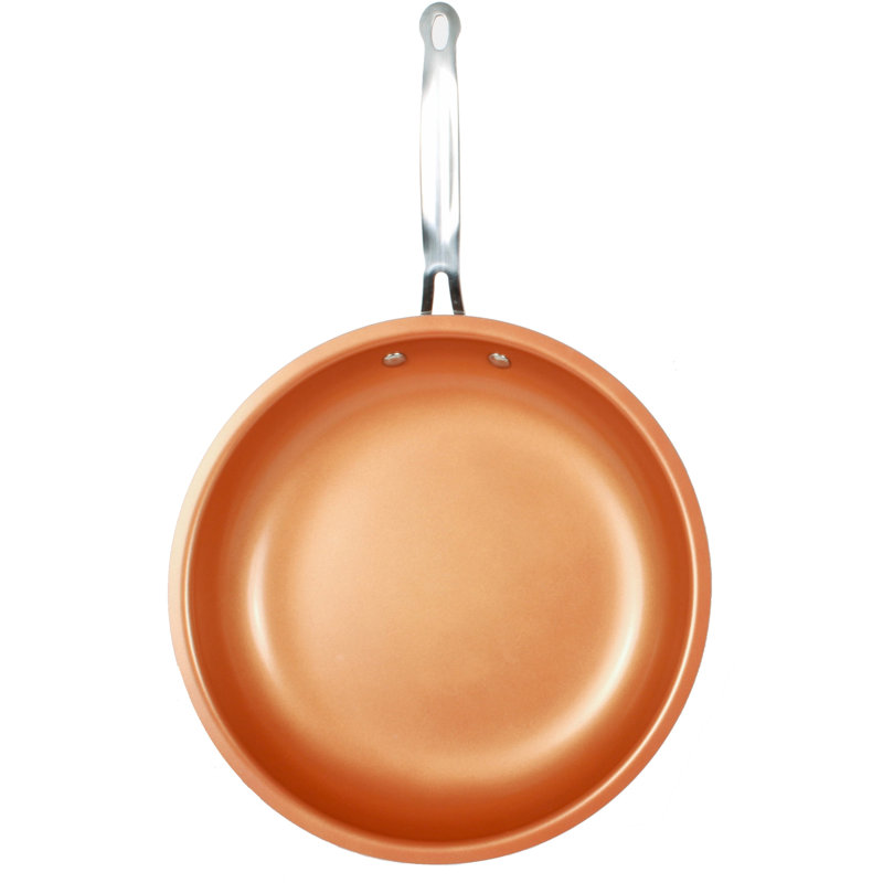 Masterpan Fry Pan, Copper Color Ceramic Non-Stick Coating, 10" W