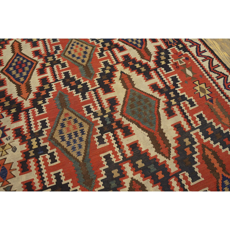 Flatweave Wool Geometric Area Rug