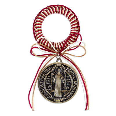 Novica Handmade Saint Benedict Gate Braided Metallic Door Knob Hanger