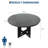 43.3" Round Dining Table for 4, Modern Farmhouse Wood Kitchen Table for Small Spaces & Apartments-1906843388