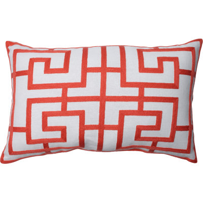 Embroidered Linen Throw Pillow