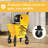 Mop Bucket With Wringer On Wheels, 27.5 Quart Down Press Wringer, Rolling Floor Cleaning Bucket With Handle And Mop, Yellow-126199034