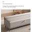 Repose-pieds de luxe en cuir massif et microfibre avec rangement en bois massif