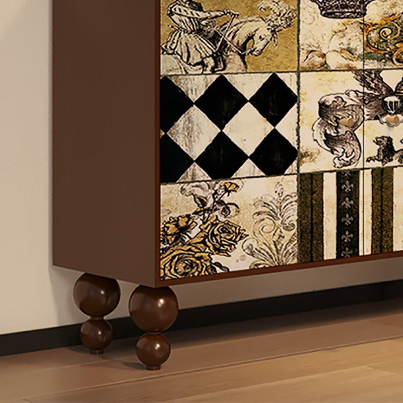 Multi-functional Sideboard,Storage Cabinet, Brown/Multicolour