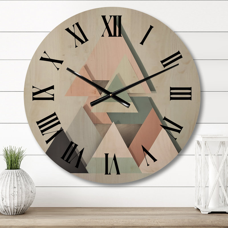 Horloge murale en bois massif Alyxzander, Moyenne