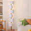 Lampes sur pied sans fer blanc + brun noisette
