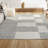 Collingsworth Abstract Stripe Geometric Shag White/Gray Rug-406589246