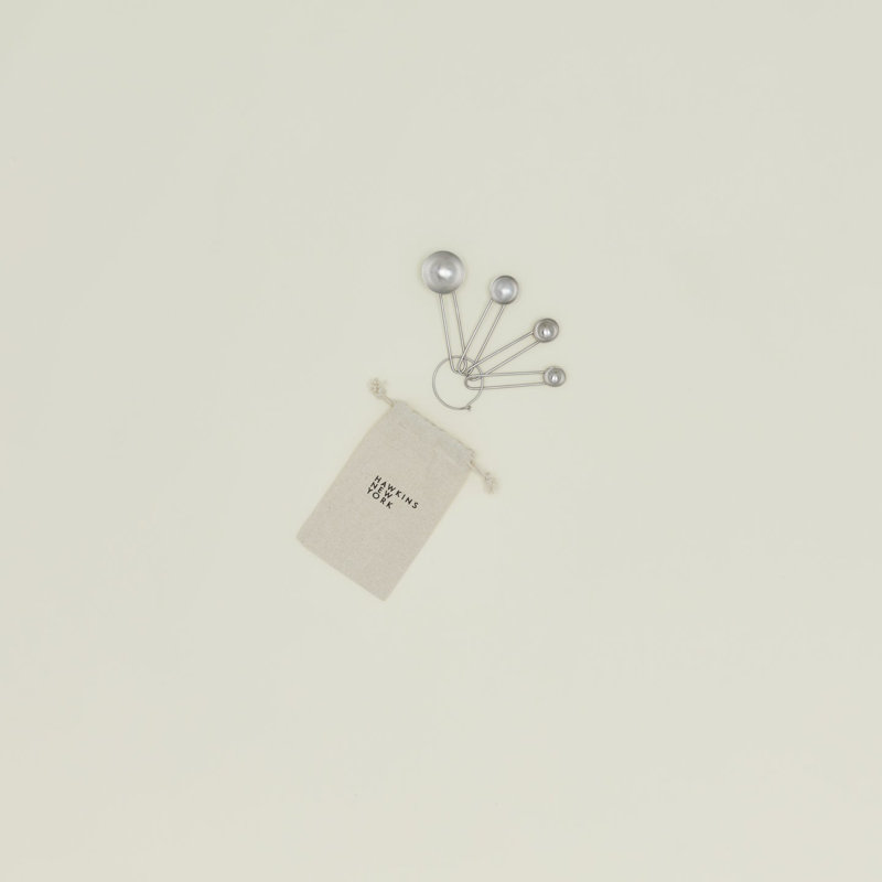 Simple Measuring Spoons, Silver