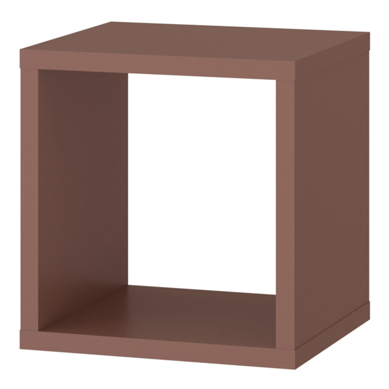 Cube Bookcase, (1 Shelf) 38.3cm.H x 38.3cm.W x 38.3cm.D, Orange