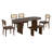 6-Piece Oval Dining Table Set with a Bench and 4 Rattan-back Chairs-1098310503