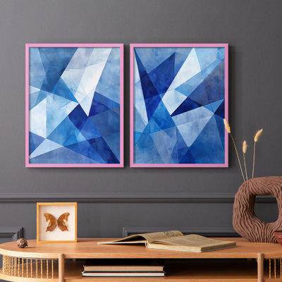 ABSTRACT Series Lxxiii - reproduction encadrée de qualité supérieure - prête à être accrochée - aucun clou requis - aucun clou requis