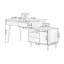 Bureau de direction rectangulaire en bois massif avec tiroirs Walnut