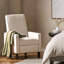 Chaise minimaliste en tissu avec coussin épais pour un confort optimal et une utilisation polyvalente dans n'importe quelle pièce