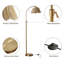 Lampe sur pied ajustable avec abat-jour tissé en rotin naturel, lampe sur pied Boho moderne de style Mid-Century, lampe sur pied rétro (or)-130462941