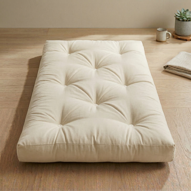 15cm Futon Mattress Futon  Mattress, 1 Seater 88x193cm, Cream