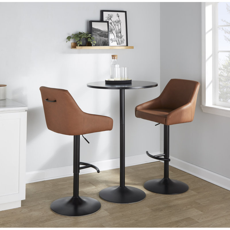 Harper Adjustable Barstool with Rounded T Footrest