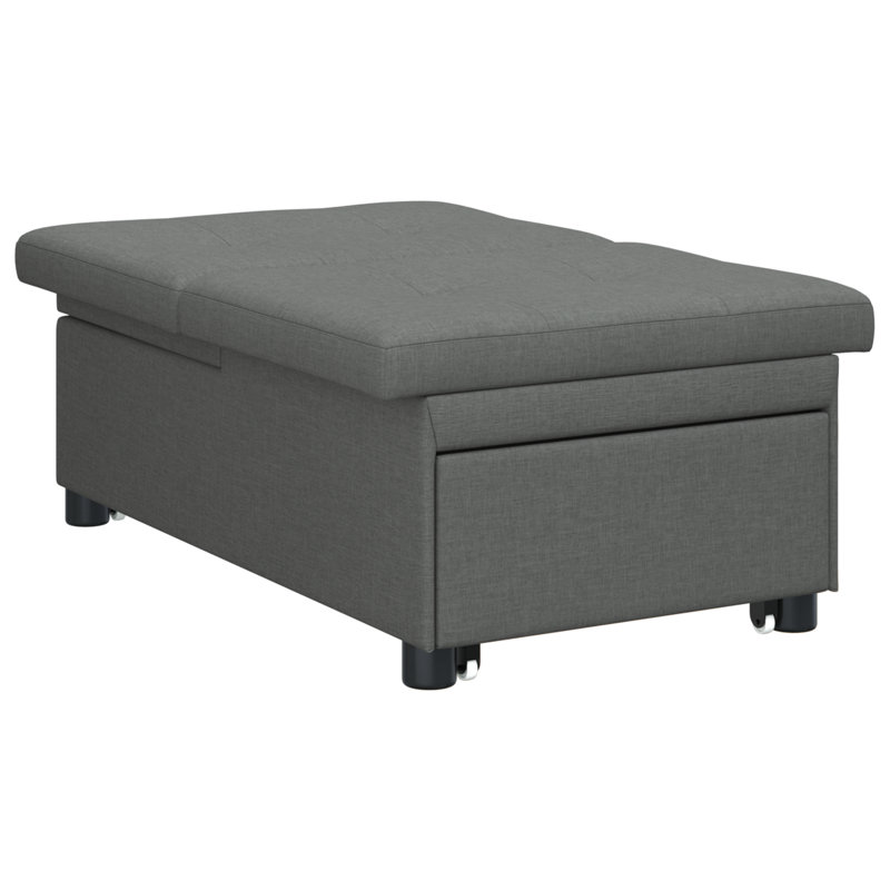 Canapé-lit vidaXL gris foncé 76,38 x 19,69 x 32,28 po