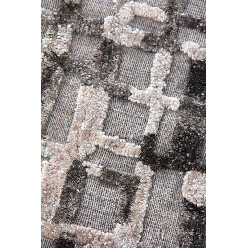 Vista Geometric Hand-Loomed Mocha Beige Area Rug, Rectangle 6' x 9'