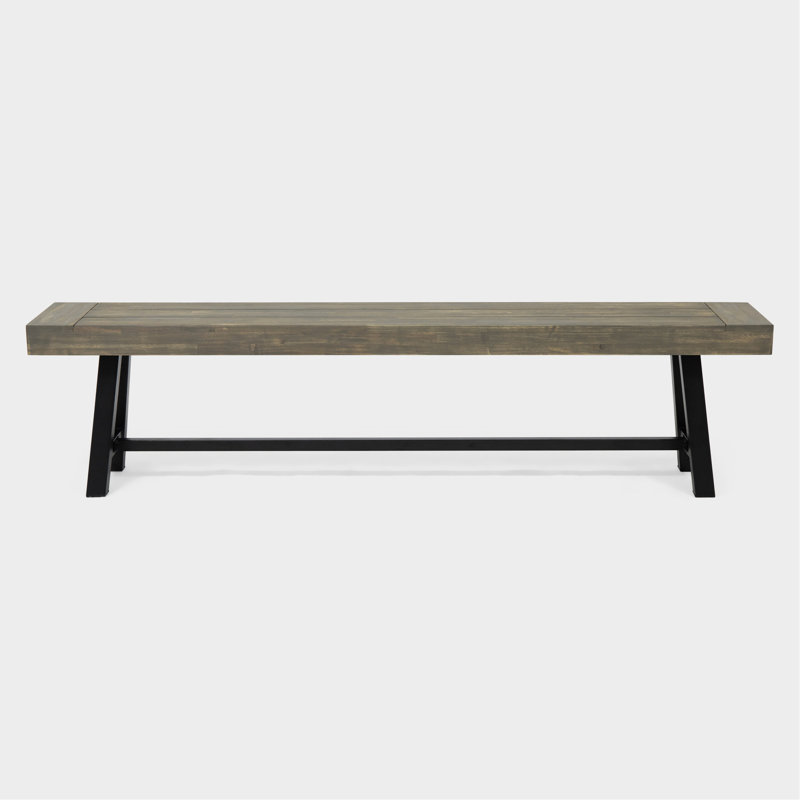 Banc en bois gris pour les repas en plein air - Ajoutez du style à votre salle à manger