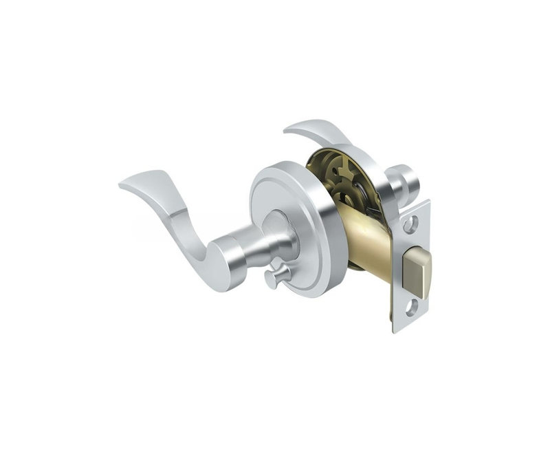 Cieslak E951BE6072654702B2528C5C02C0C6A7 Lacovia Poignée de confidentialité, main droite, en chrome poli, Chrome poli