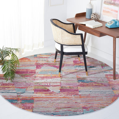 Abstract Red Area Rug