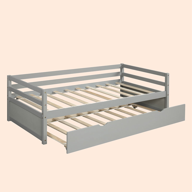Lit plateforme simple, gris