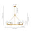 Lustre de style campagnard classique à 6 lumières avec abat-jour blanc