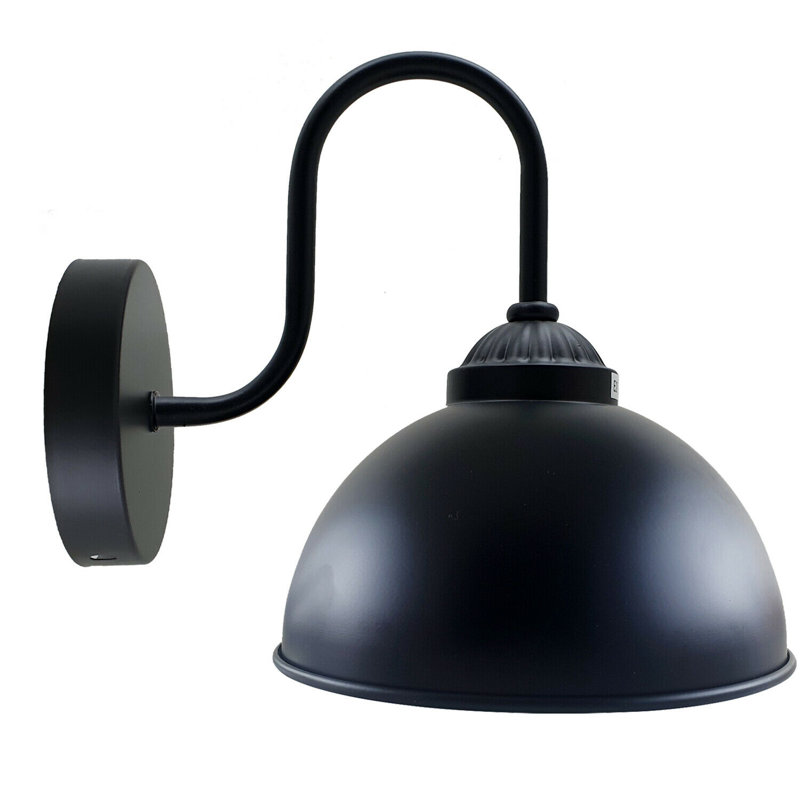 Brocton Armed Sconce, Black