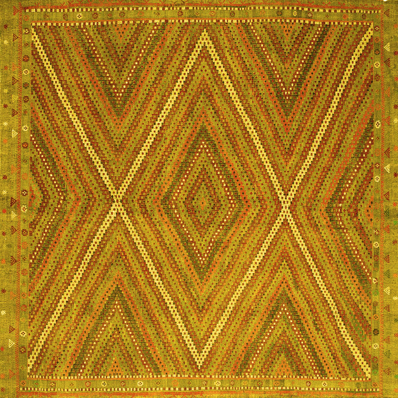 Performance Geometric Indoor Rug, Square 4'