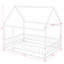 Lit double en bois pleine grandeur avec structure de toit-1204134549