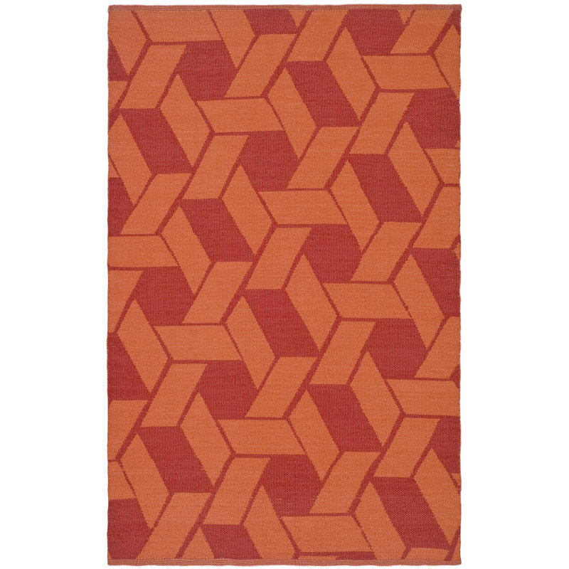 Azaiah Geometric Hand Woven Area Rug, Rectangle 122 x 183 cm