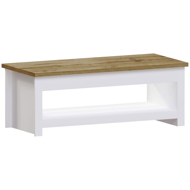 Beacsfield Sled Coffee Table with Storage, White